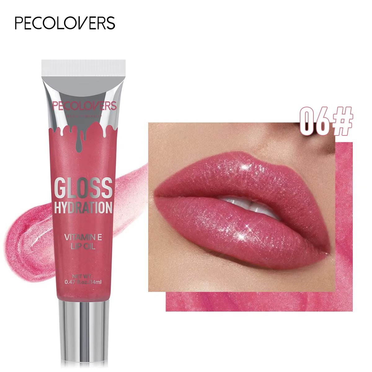 Crystal Jelly Lip Gloss Tube Lip Moisturizing Oil Shiny Lip Oil Moisturizing Women'S Lip Gloss Makeup Lip Gloss Cosmetics