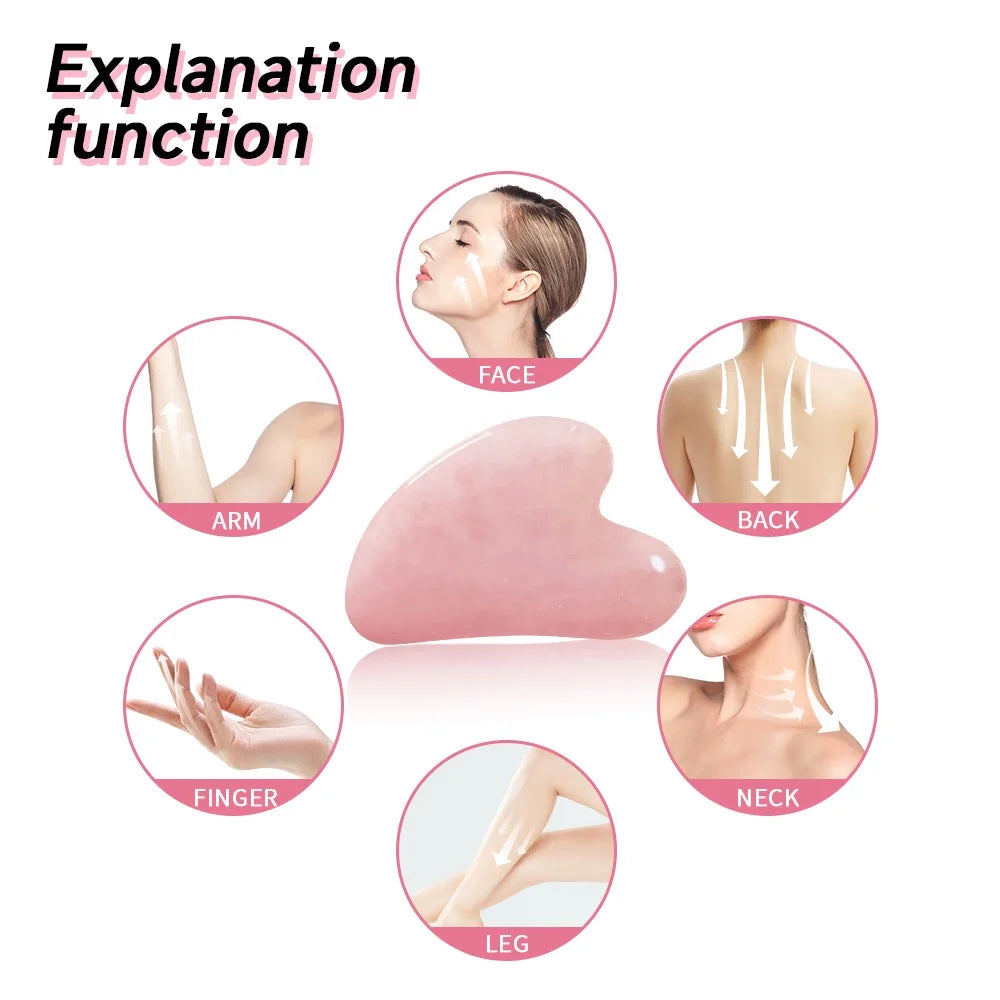 Face Massager Facial Jade Roller & Gua Sha Set Facial Beauty Tools,Neck and Eye Treatment for Skin Care Routine