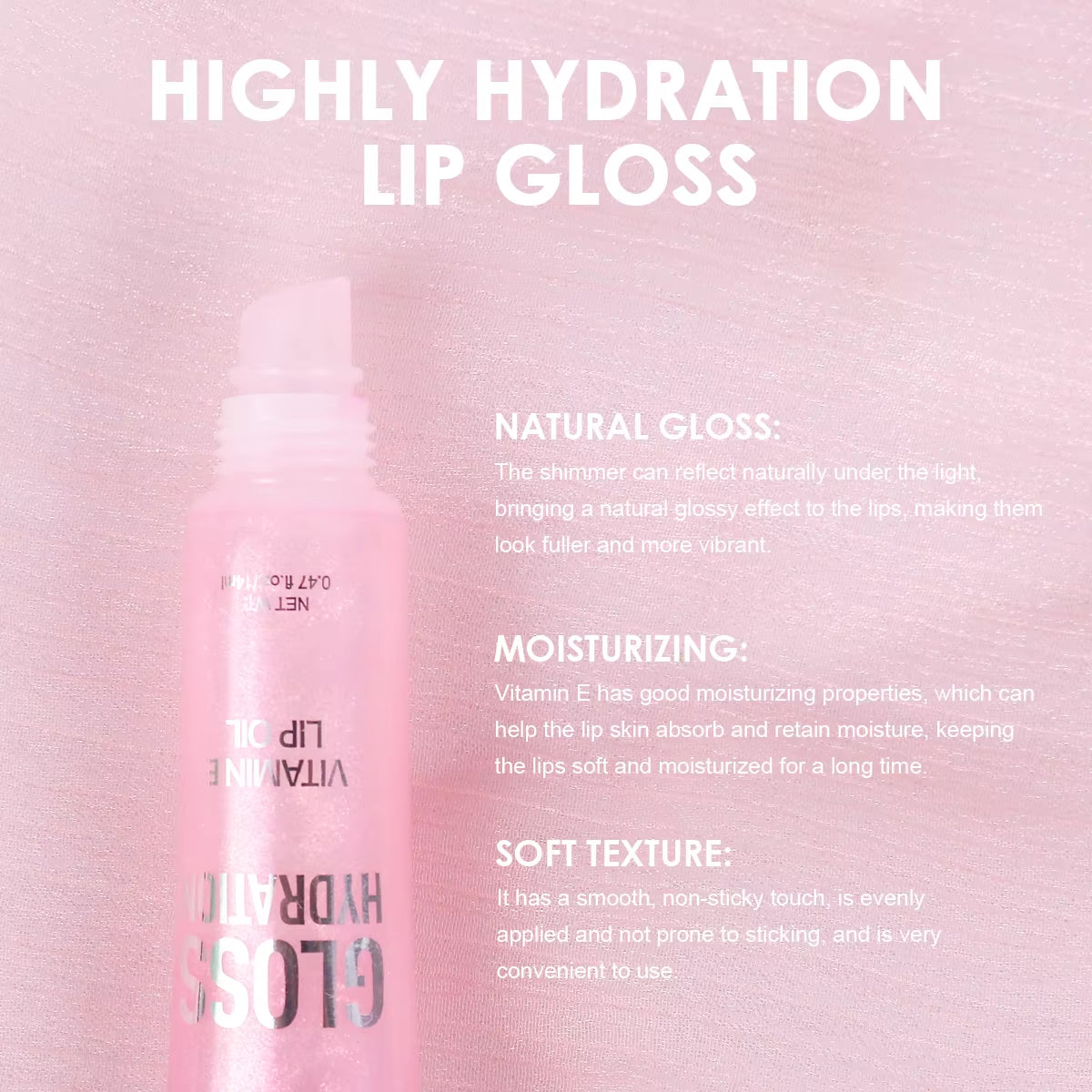 Crystal Jelly Lip Gloss Tube Lip Moisturizing Oil Shiny Lip Oil Moisturizing Women'S Lip Gloss Makeup Lip Gloss Cosmetics